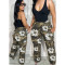 Spring and Autumn New Casual Camo Printed Work Style Straight Barrel Pants