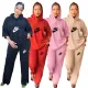 Spring/summer hoodie with three quarter sleeves and loose pants, casual printed set