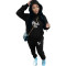 Velvet and Thickened Hooded Sweater Pants Casual Sports Set