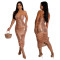 Bra, buttocks, A-line dress, women's sequin party dress