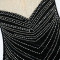Fashionable round neck sleeveless high slit hot diamond dress