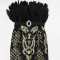 Women's strapless high slit sequin dress