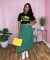 Autumn fashion casual short sleeved set (top+pleated skirt)