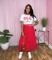 Autumn fashion casual short sleeved set (top+pleated skirt)