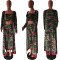 Fashion wrap chest+pants+coat three piece camouflage set