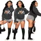 Fashionable printed tiger round neck hoodie
