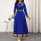 Large size dress, high-end temperament, commuting, solid color pullover, slim fit long dress