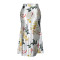 High waisted retro printed skirt, elegant long skirt with wrapped buttocks