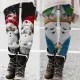 Christmas printed leggings, spring and autumn elastic waist slim pants