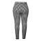 Autumn and Winter Thousand Bird Checker Printed Pants with Black Spliced Slim Fit High Waist Pencil Pants