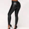 Artificial leather anti leather leggings with European and American added fat and enlarged tight pants