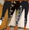 Fashion oversized Christmas printed tight fitness pants