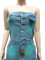 New 3D Pocket Sexy Bra Off Shoulder Tie Dyed Split Work Bag Dress