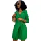 Waist tucked pleated patchwork mid length suit dress