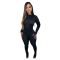 Perspective mesh wrap buttocks tight long sleeved jumpsuit