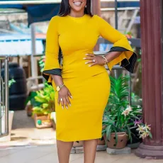 Fashion Large Size Elegant Package Hip OL Tongle Pencil Skirt