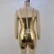Fashion Faux Leather Metallic Body Contouring Bustier Casual Shorts Two Piece Set