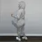 Fashion plus size padded thickened hooded sweater pants sports suit