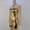 Fashion Faux Leather Metallic Body Contouring Bustier Casual Shorts Two Piece Set