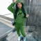 Fashion plus size padded thickened hooded sweater pants sports suit
