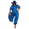 Fashion women's solid color bubble sleeve imitation silk jumpsuit