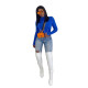 Solid color patchwork bottom long sleeved high necked popular top