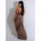 Fashion women's solid color sexy strapless pleated skirt two-piece set