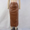 Fashion Solid Color PU High Waist Pleated Split Half-body Skirt
