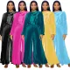 Fashion women's long sleeved pleated loose casual two-piece set