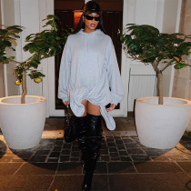 New long sleeved oversized hooded long hoodie