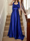 Fashion Plus Size Sleeveless Halter Dress Solid Color Dresses