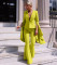 Fashionable Irregular Sleeves Flare Pants Suit Set