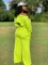 Fashionable casual and personalized slanted shoulder sports set