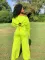 Fashionable casual and personalized slanted shoulder sports set