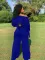 Fashionable casual and personalized slanted shoulder sports set