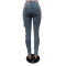 Hot selling multi bag elastic tight fitting workwear casual jeans