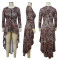 Fashion women's leopard print slim fit cardigan autumn dress