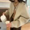 Short lazy style loose casual woolen jacket