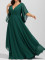 Fashion Large Size V-neck Solid Color Dress Slim Dresses