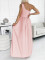 Sexy Sleeveless Stretchy Chested Cotton Slant Shoulder Gown Dresses