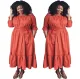 Autumn and winter one shoulder loose fitting dress with belt
