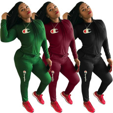 etter sticker personalized casual two-piece set