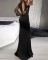 Sexy Mesh Long Sleeve Sequin Slim Gown Dresses
