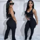 Fashionable vest, suspender top, sporty and loose fitting pants