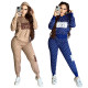 Fashion Long Sleeve Hooded Sweatshirt Casual Sports Set