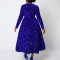 Fashion Plus Size Solid Color Sequin High Waist Mid-Length Gown Dresses