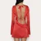 Fashion Long Sleeve Backless Dress