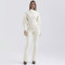 Sexy Trendy Hooded Long Sleeve Straight Leg Pants Knit Set