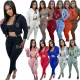 Hoodie Puller Hooded Sports Casual Set (Three Piece Set)