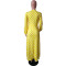 Fashion Round Neck Polka Dot Long Sleeve High Split Midi Dresses